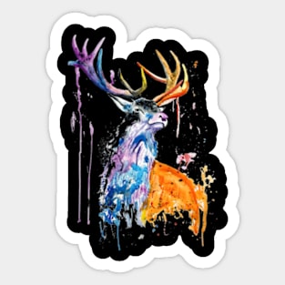 Deer Watercolor Sticker